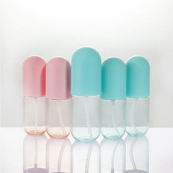 40ml 60ml Flacone spray cosmetico Trucco Viso Fine Atomizzatore Bottiglie di lozione Cosmetici vuoti Riutilizzabili Forma di capsula di plastica Slhpr