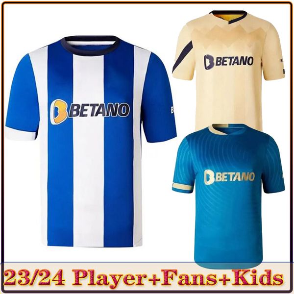 823 24 PEPE VERON Portos Fußballtrikots Training 2023 2024 LUIS DIAZ MATEUS Fußballtrikot Heim Auswärts Gelb 130 Jahre Jubiläum CAMPEOES PEPE MEHDI Männer Kinder Kits 888