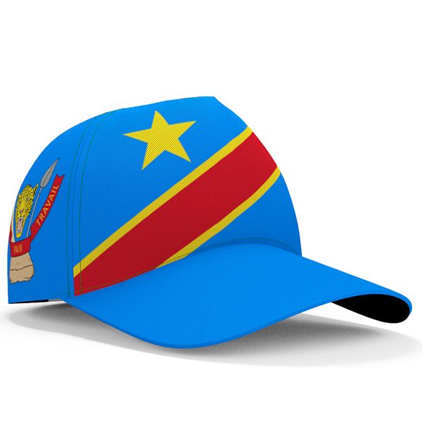 Бейсбольные кепки Заир Бейсбольные кепки Бесплатно 3d Имя на заказ Командные шляпы Зар Страна Республика Конго Нация Французская Киншаса Флаги RDC Головные уборы 230911