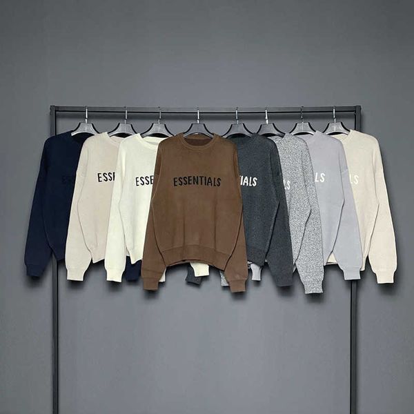 die richtige Version von Fear God Double Thread Essentials Letter Sweater Fog High Street Loose Fashion T-Shirt