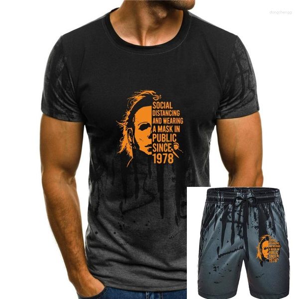 Homens Camisetas Halloweenkills Michael Camisa de Algodão Myers Horror Movie Series Moletom T-shirt 2023 Presente Festa de Halloween Unissex