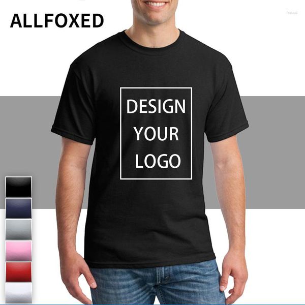 Camisetas masculinas camisa de impressão personalizada unissex manga curta você próprio design marca imagem texto em torno do pescoço topo diy logotipo roupas casuais