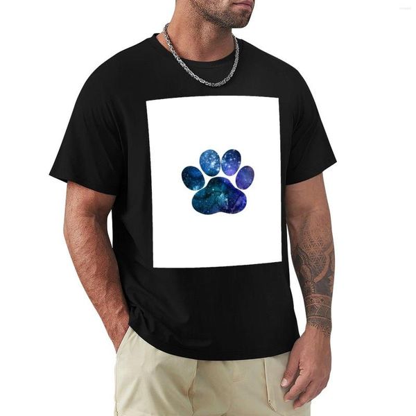 Herren Polos Künstlerischer Hundedruck Silhouette T-Shirt Übergroßes T-Shirt Kawaii Kleidung Schlichte weiße Hemden Männer