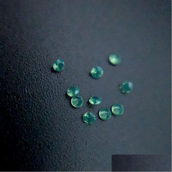 Diamantes soltos 209/2 Boa qualidade Resistência a altas temperaturas Nano Gems Facet Round 0.8-2.2Mm Médio Chrysoprase Green Synth Dhgarden Dhjo4