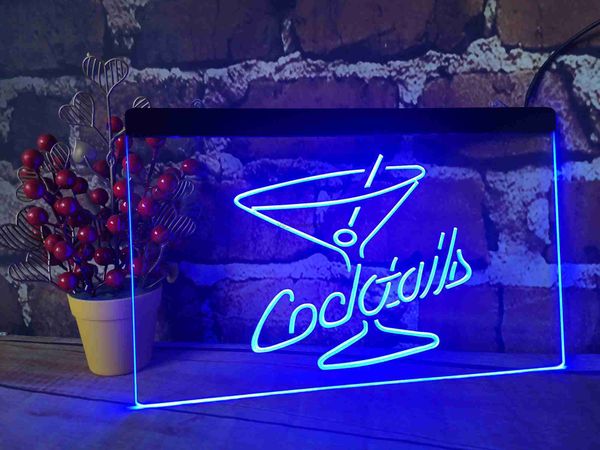 LED-strips Cocktails Rum Wijn Lounge bierbar pub club 3d borden led neonlicht teken home decor ambachten HKD230912
