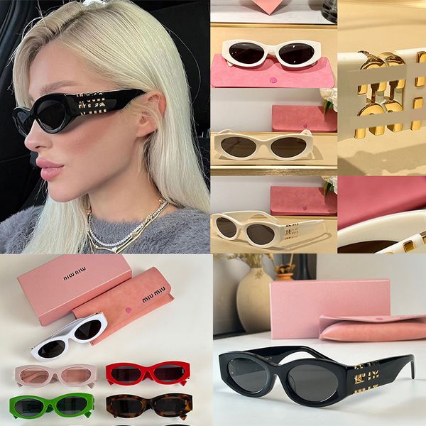 2023 Nuovi occhiali da sole Retro Womens Cat Eye Occhiali da sole Foglio UV400 Protezione UV Occhiali da sole donne Arc de Triomphe ovale francese High Street Occhiali da sole SMU11W