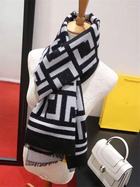 Lenços fasion atacado designer cashmere lenço de seda seda 2023 novo estilo moda luxo xale longo pescoço inverno lã cachecóis mulheres cachecol bufanda pashminas