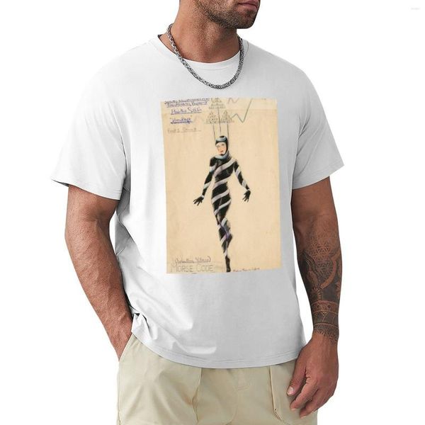Polos masculinos oferecem designs de fantasias: Código Morse 1935-1936 Camisetas gráficas Camisetas pretas Anime Mens Pack
