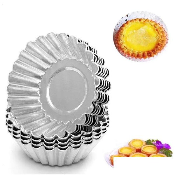 Moldes de cozimento Ovo Tart Mold Cupcake Muffin Bolo Mod Pans Party Bakery 141qh Drop Delivery Home Garden Cozinha Dining Bar Bakeware Otud8