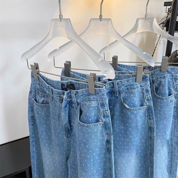 Neue Mode für Damen im Herbst und Winter, All-Match-Jeans, Streetwear, gerade Beinhose, Damen-Hosen mit hoher Taille, gewaschene hellblaue Denim-Hosen, zeigen dünne Damen-Jeans