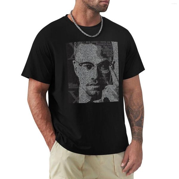 Erkekler Polos Malcolm X T-Shirt Sevimli Giysiler Erkekler için Büyük ve Uzun