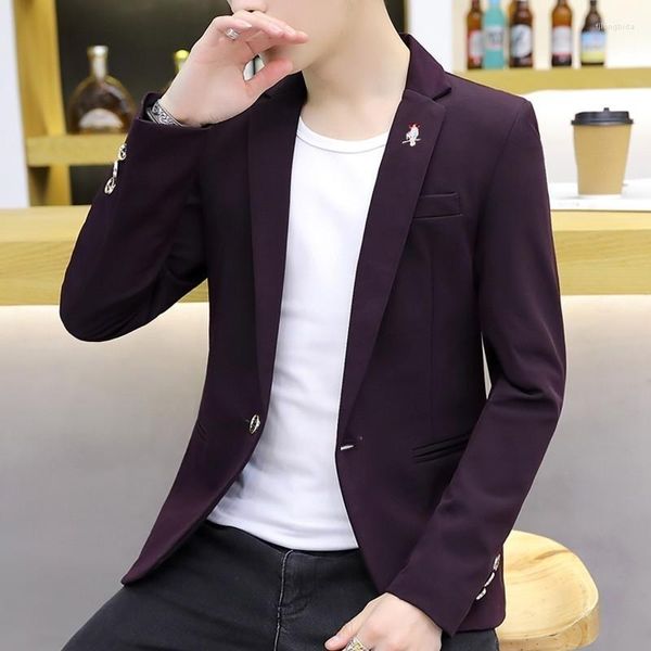 Ternos masculinos 2023 moda tendência tudo-em-um versão coreana fino terno jaqueta bonito casual blazer dama de honra noivo casamento