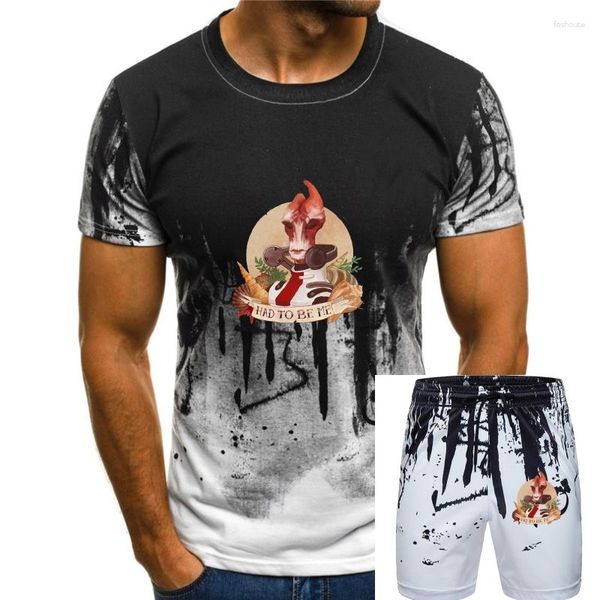 Herren-T-Shirts „Hatte ich zu sein“ klassisches Hemd Kurzarm Herren weiß Mass Effect bedrucktes T-Shirt Sommer Große T-Shirts Baumwolloberteile