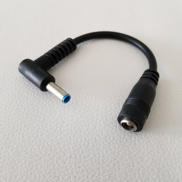 Adattatore a gomito DC da 90 gradi da 4,5 x 3,0 mm maschio a DC 5,58 x 2,1 mm femmina per cavo di conversione per notebook ASUS