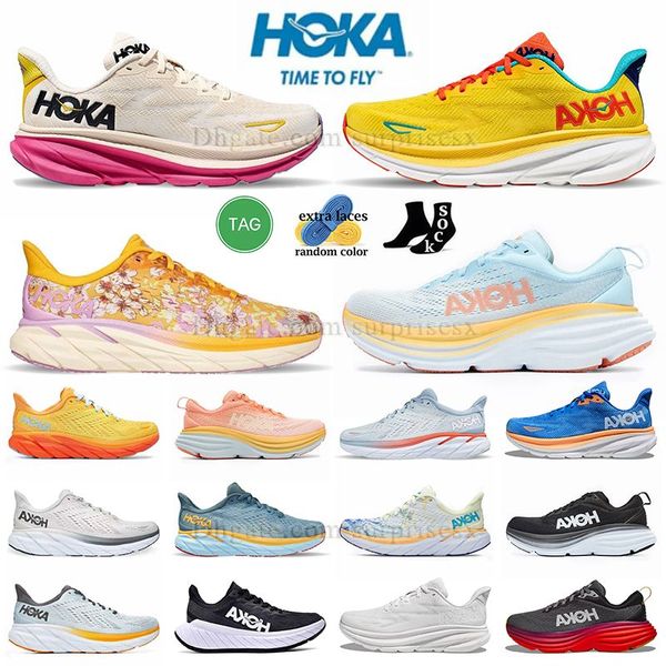 Dhgate Hot One Running Shoes Bondi 8 Sommerlied Clifton 8 9 Freie Menschen Goldene Küste Blumenmännerinnen Womens Trainer Walking Platform Schuhe große Größe US 12 13 EUR 46 47