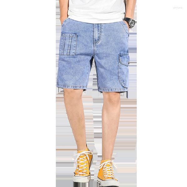 Мужские шорты джинсовые мужские мужские размеры 5xl 6xl 7xl промытый короткий половина колена.