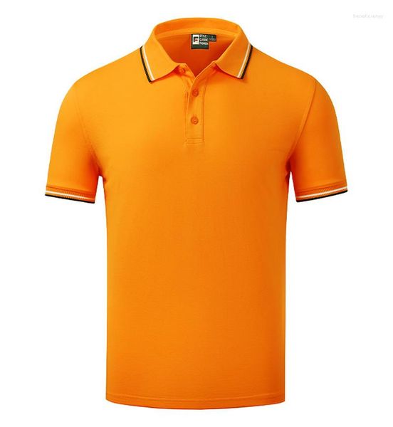 Herren Polos Eltern-Kind-Kinder-T-Shirt Poloshirt Sommeruniform Einfarbiges Revers Kurzarm mit leerem individuellem Logo