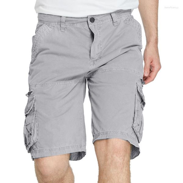 Shorts Masculino Com Cinto Cargo Masculino Bolsos Grandes Casual Confortável