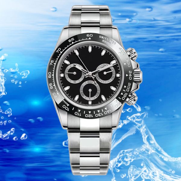 Uhren für Herren, hochwertige, wasserdichte Sport-Armbanduhren, 40 mm, 904L, komplett aus Edelstahl, Faltschließe, mechanisches Schweizer Uhrwerk