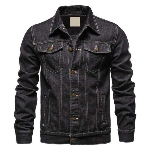 Fashion Design Uomo Giacche da donna Capispalla Primavera e autunno Casual Marchio di lusso Taglia M-5XL Solido risvolto Denim Moto