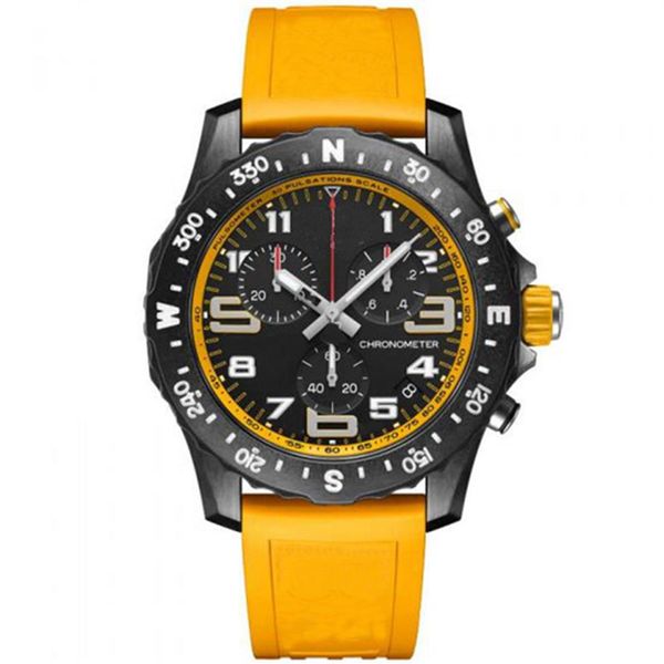 Relógio masculino de luxo japão quartzo endurance pro avenger cronógrafo 44mm relógios borracha vermelha 1884 relógios masculinos vidro hardex pulso 291x