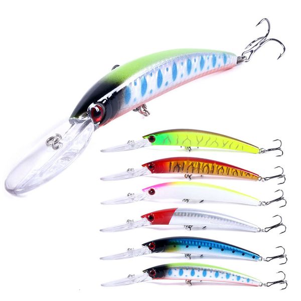 Yemler hengjia 1pcs 15cm 15g derin dalış jerkbait yapay sert yem balık avı salçaları Minnow Bas Pike sazan mücadelesi için cazibe 230911