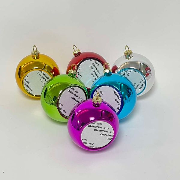 Factory Supply XmasTree Ornament Ball 4 cm 6 cm 8 cm Kunststoff-Sublimations-Weihnachtsornament-Kugeln für Weihnachtsbaumschmuck