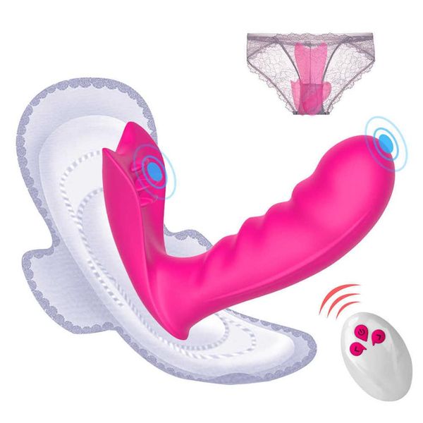 Articoli per il massaggio Farfalla indossabile vibratore vibratore telecomando senza fili G Spot stimolatore clitoride massaggiatore vaginale giocattoli sexy per W293V