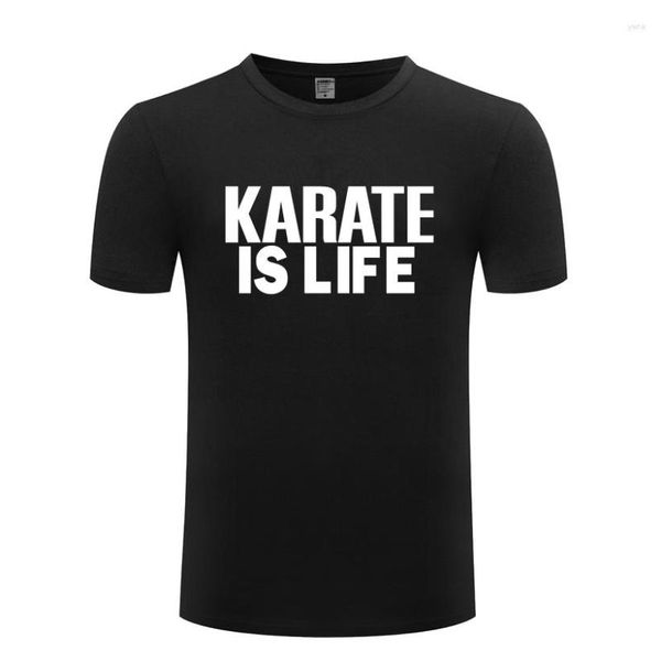 Magliette da uomo Karate Is Life Simple Letter Camicia da uomo da uomo Maglietta estiva manica corta O collo Cotone Casual Sport Fitness T-shirt Top Tee