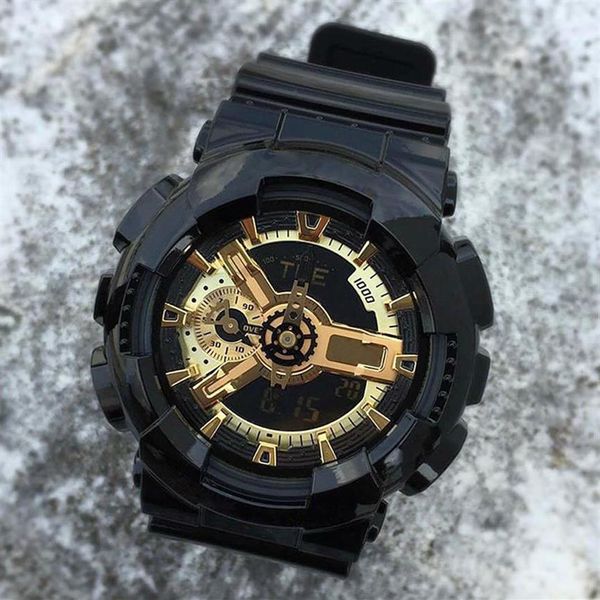 Мужские спортивные военные наручные часы 110 G Watch Shock Многофункциональные светодиодные цифровые кварцевые часы с автоматической подсветкой для мужчин2943