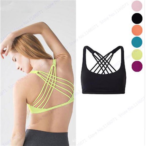 Verde Croce Indietro Movimento Sport Yoga Reggiseni Donna Sexy Scollo a V Corsa Gilet da palestra Rosa Rosso Allenamento fitness Top corto Lady Intimo200j