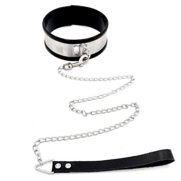 Neck Bondage Edelstahl Slave Hundehalsband mit Metallkette Leine Spiele für Erwachsene BDSM Fesseln Harness Sexy Spielzeug für Paare331c