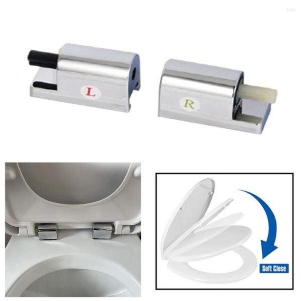 Coprisedili per WC Cerniere a chiusura morbida Abito universale per bagno Set di fissaggio superiore Accessori Elementi di fissaggio Sostituzione ABS durevole