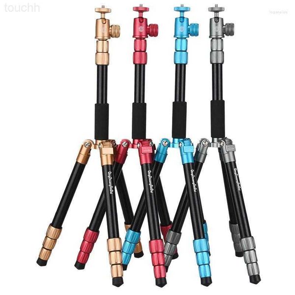 Tripés Tripés Preço de fábrica Q066 Personalizar cor OEM / ODM Bem-vindo Pro Câmera de alumínio Selfie Stick para câmeras de ação de cartão DSLR digital L230912