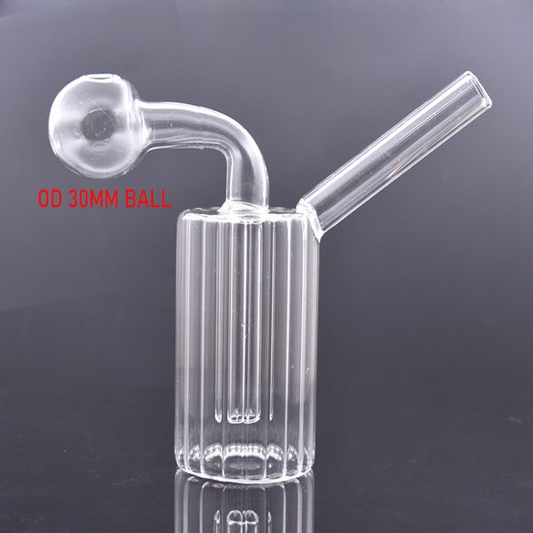 4 Polegadas Mini Vidro Queimador de Óleo Bong Tubos de Água Grosso Hookah Pyrex Recycler Hand Dab Bongs para Fumar Pequeno Rig Pipe Bubble Smoking Water Pipe com 30mm Oil Burner Pipes