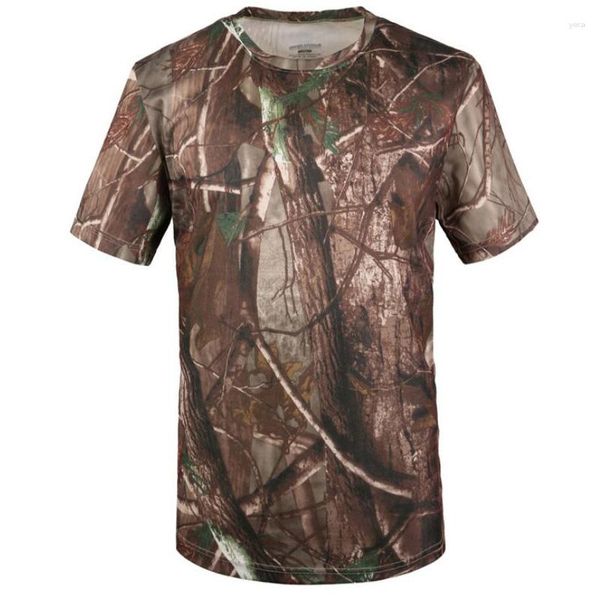 T-shirt da uomo Camicia tattica mimetica da uomo Esercito Militare Manica corta O-Collo Tee Tops Estate Sport traspirante ad asciugatura rapida