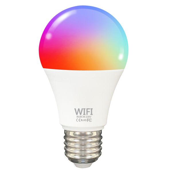 быстрая доставка светодиодная ампула Ruban Intelligente Wifi Led Smart Bulb E27, RGB ампула 7 Вт доставка из Европы