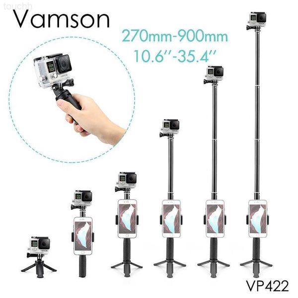 Monopiedi per selfie Monopiedi per selfie Vamson per accessori Monopiede Stick regolabile Yi SJCAM Phone L230912