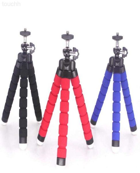 Selfie Monopods Phone Holders Esponja Flexível Polvo Mini Tripés Para Câmera Inteligente Stand4094464 L230912