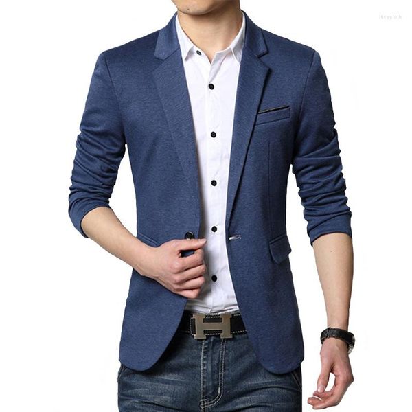 Abiti da uomo Autunno Marca Blazer da uomo Slim Fit Giacca casual venduta Bottone colorato Moda stile coreano Business Wedding Party Blazer formale