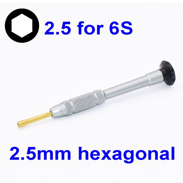 Chave de fenda hexagonal de 2.5mm, soquete sextavado para iphone 6s, placa lógica, placa mãe, ferramentas de reparo abertas, 500