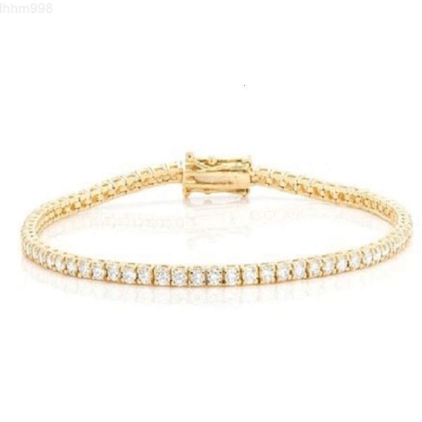 Antikes 14-Karat-Weißgold-Rundschliff-Moissanit-Hochzeits-Armband aus massivem 18-Karat-Diamant. Herstellung eines klassischen Diamant-Armbands im Großhandel