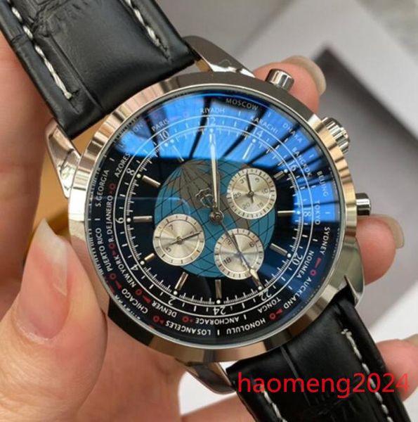 V3 Top AAA Bretiling Novo Relógio Masculino Transocean B06 B01 B03 Navitimer Cronógrafo Bateria Movimento Quartzo Prata Dial 50º ANIVERSÁRIO Relógios de pulso de aço inoxidável