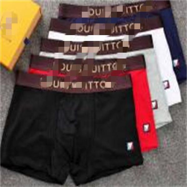 5 pçs / lote malha respirável boxers cuecas shorts para homem sexy roupa interior casual curto modal masculino gay underwears296z