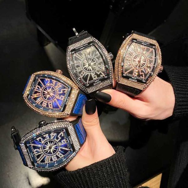 Tasarımcı Richads Mile Watches fm Frank Watch Womens Barrel Muller Full Sky Stars Diamond Lovers Bir Çift Es Mens Miller