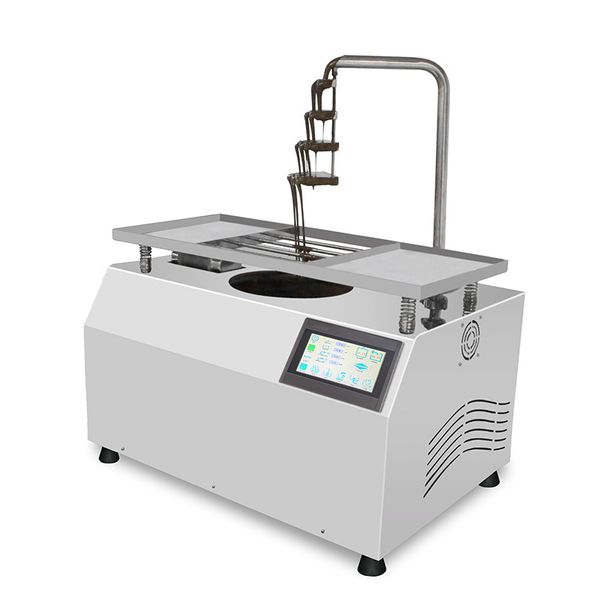 Máquina elétrica comercial de derretimento de chocolate para processamento de alimentos, máquina de têmpera com mesa vibratória