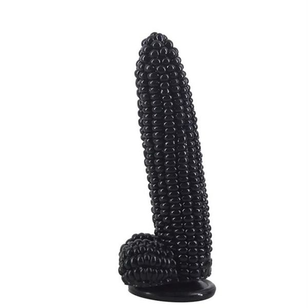 Massagem milho anal plug inserção ânus para homens masturbação legumes vibrador brinquedos sexuais para mulheres massagem g-ponto ventosa adulto jogo 254g