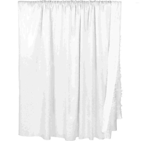 Cortina de janela cortinas jardim pano de fundo bronzeamento festa prop pano branco ornamento pendurado blackout cego
