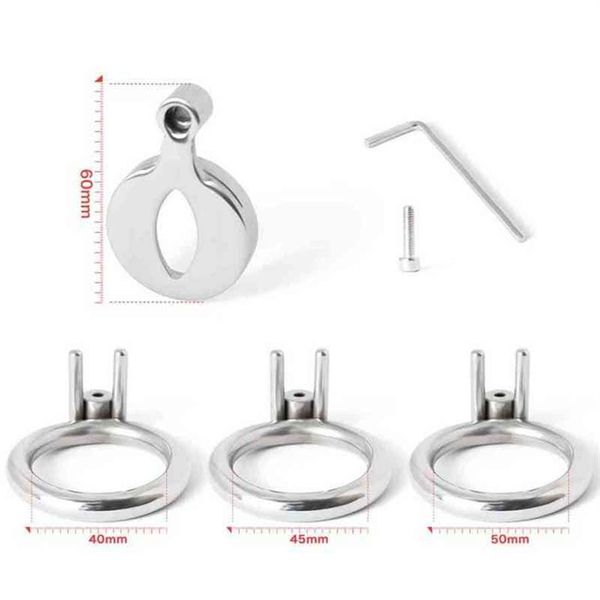 Sex NXYCockrings Super kleiner Keuschheitsgürtel für Männer, Edelstahlkäfig mit Schrauben, Penisring, BDSM-Spielzeug, Bondage, Fetisch, Schwanz 1124210W