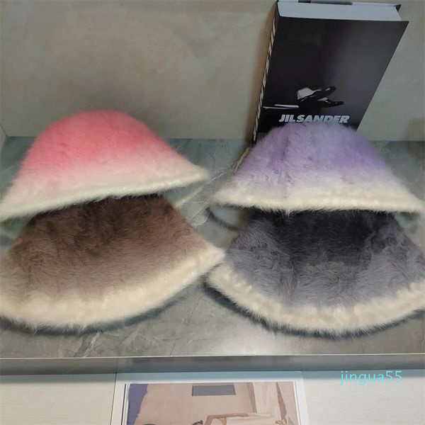 Moda Vintage Saç Balıkçı Şapkaları Kadınların Benzersiz Tasarımcı Renkli Beanie Cap Sıras ve Rahat Kova Şapkası